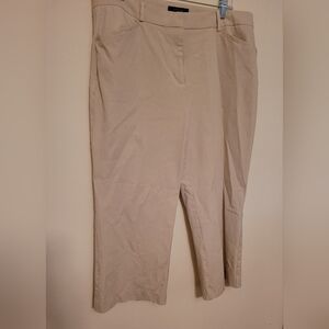 Tan Wide Leg Cropped Pants